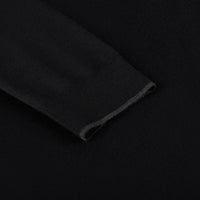Pull zippé maille texturée en laine - Noir & Gris