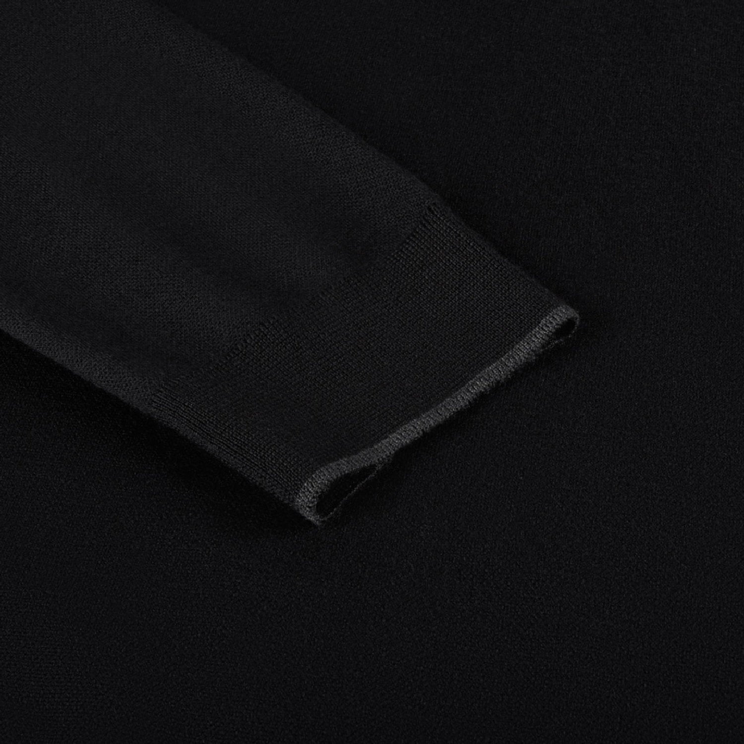Pull zippé maille texturée en laine - Noir & Gris