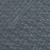 Polo-pull à motif texturé zippé en laine - Gris