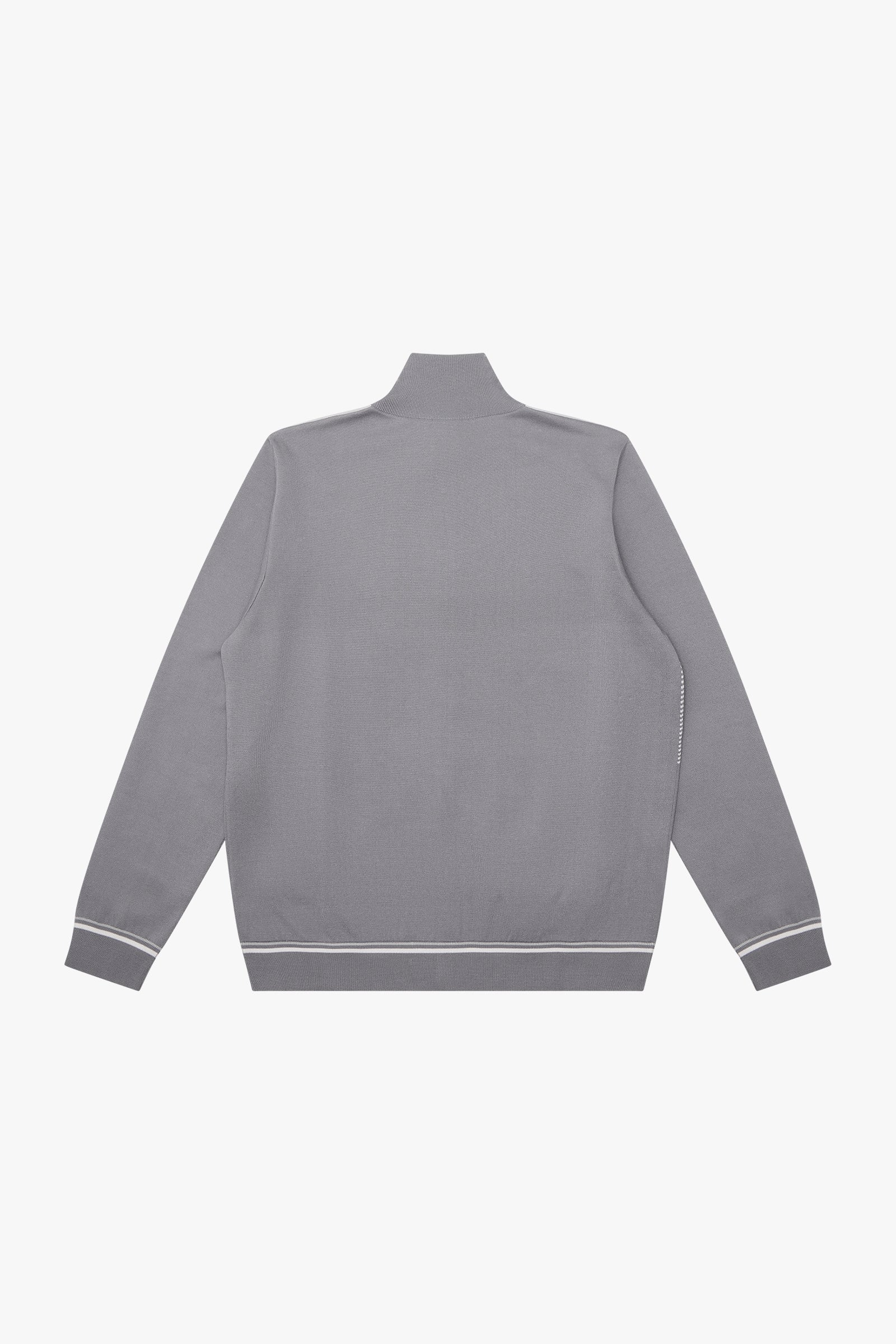Blouson à motif géométrique en soie - Gris & Blanc