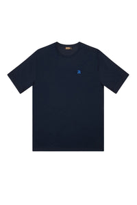 T-shirt à logo brodé - Bleu