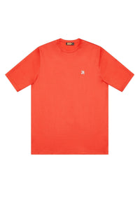T-shirt à manches courtes avec motif brodé - Orange