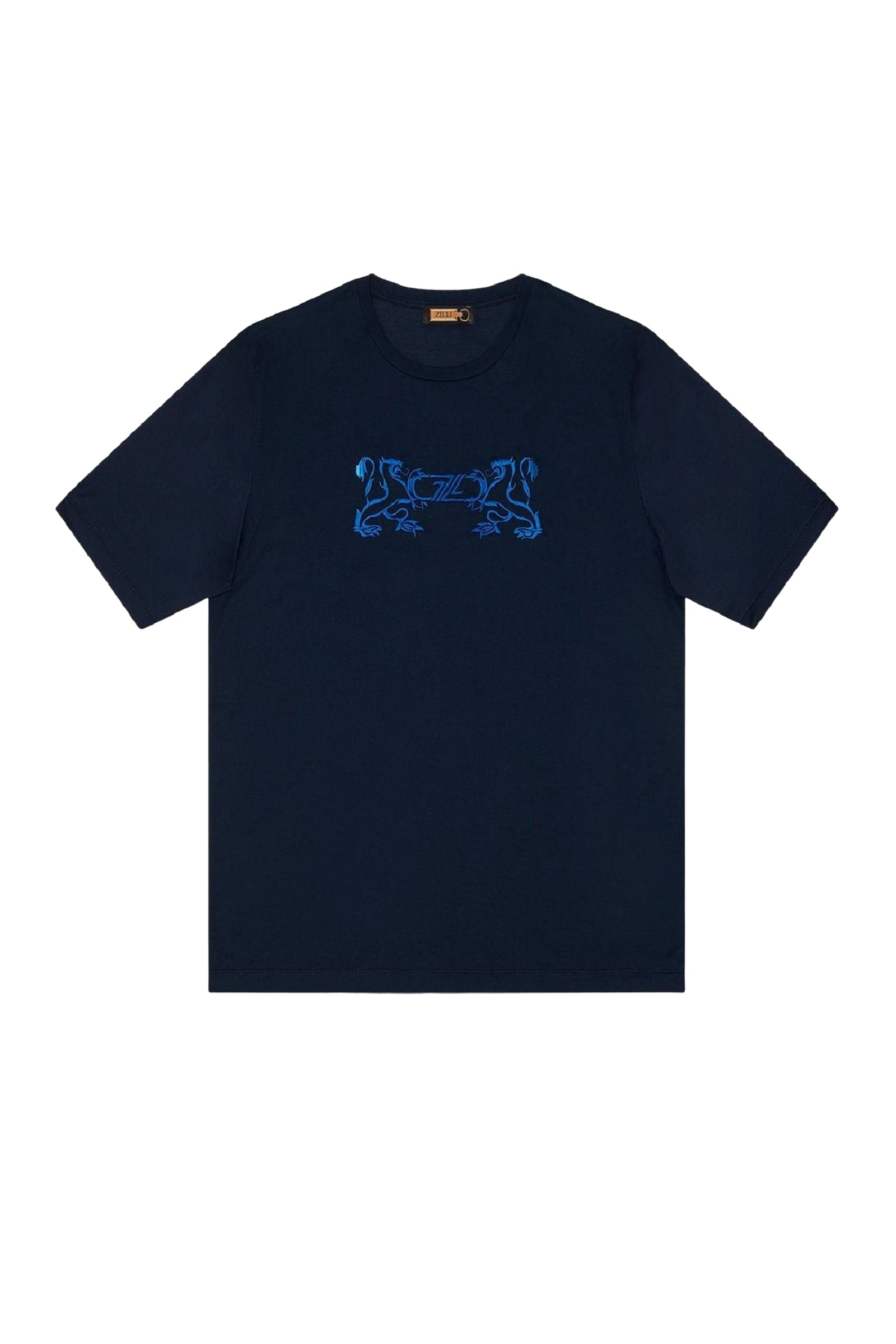 T-shirt à broderie - Bleu