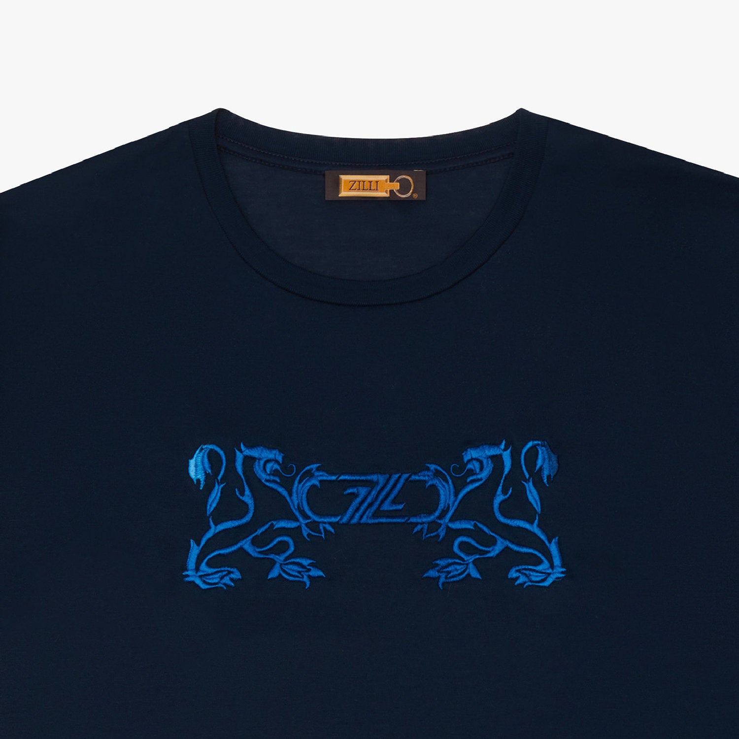 T-shirt à broderie - Bleu