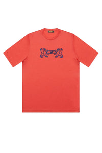 T-shirt à broderie - Rouge & Bleu
