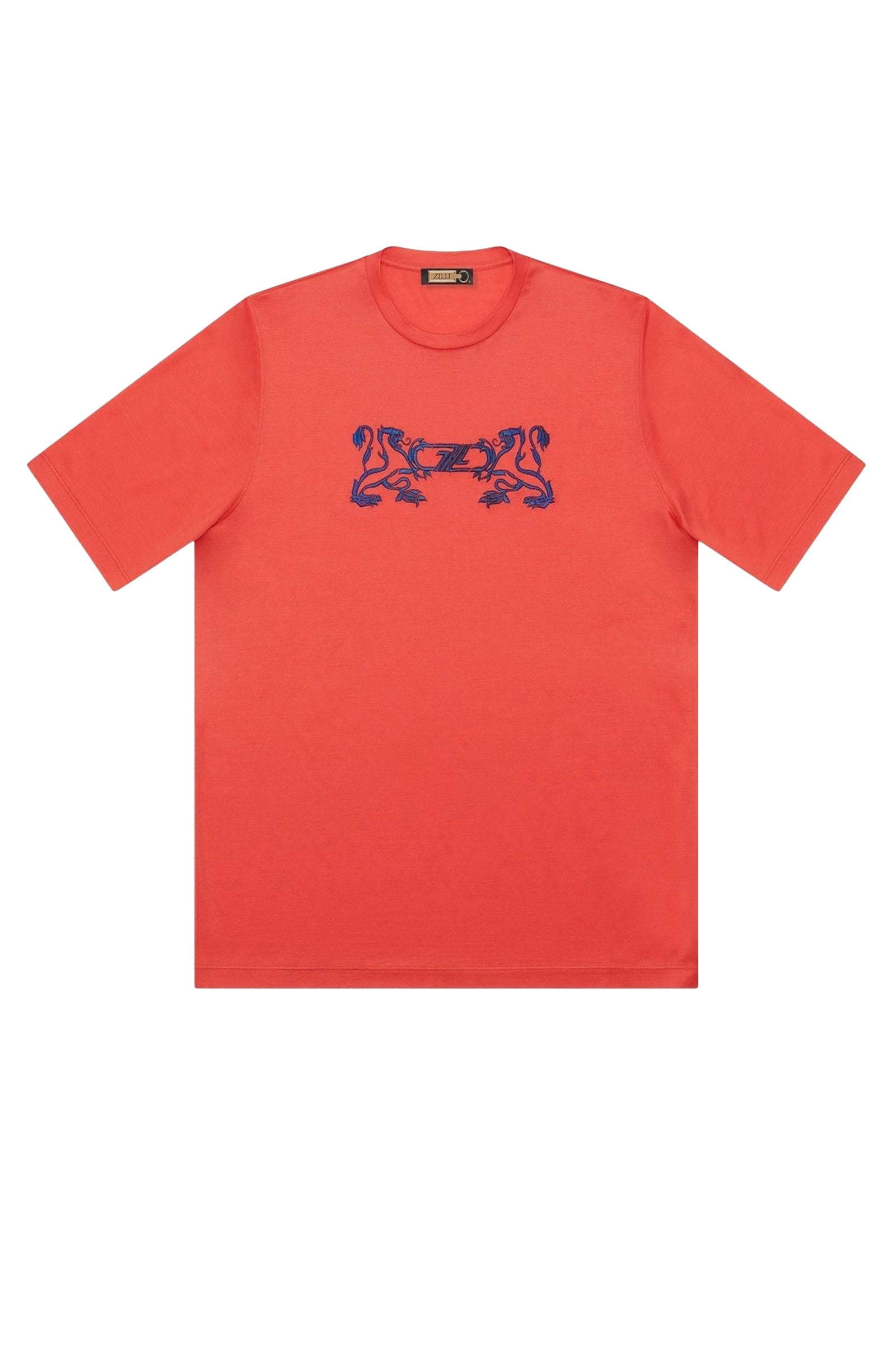 T-shirt à broderie - Rouge & Bleu