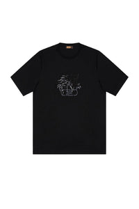 Embroidered T-shirt - Black