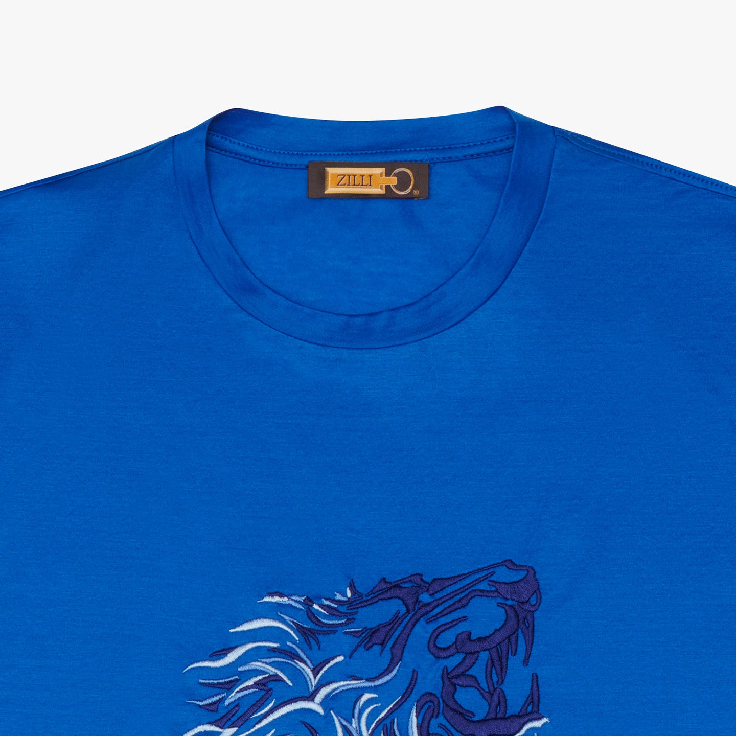T-shirt à broderie dégradé - Bleu