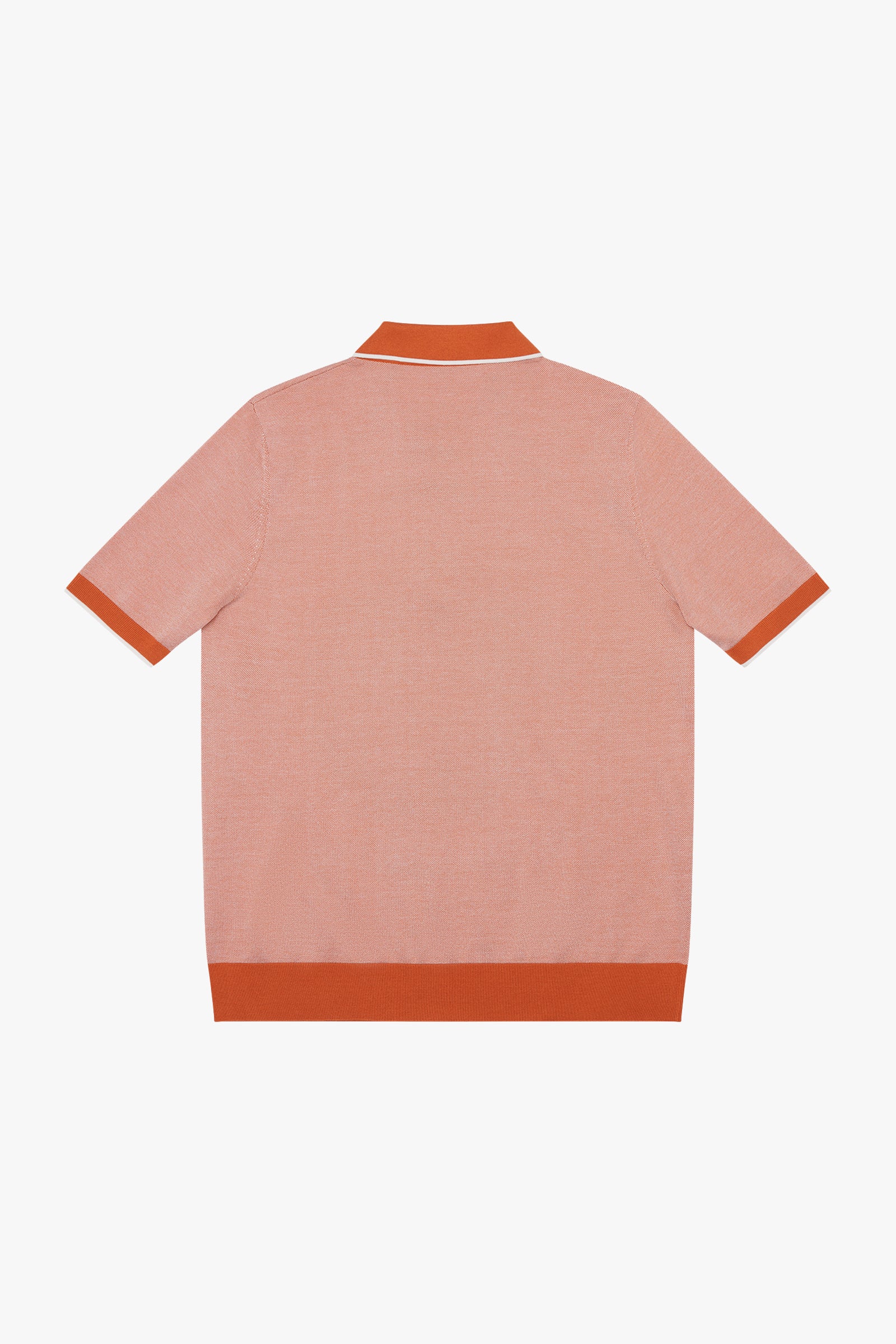 Silk zip polo shirt - Orange