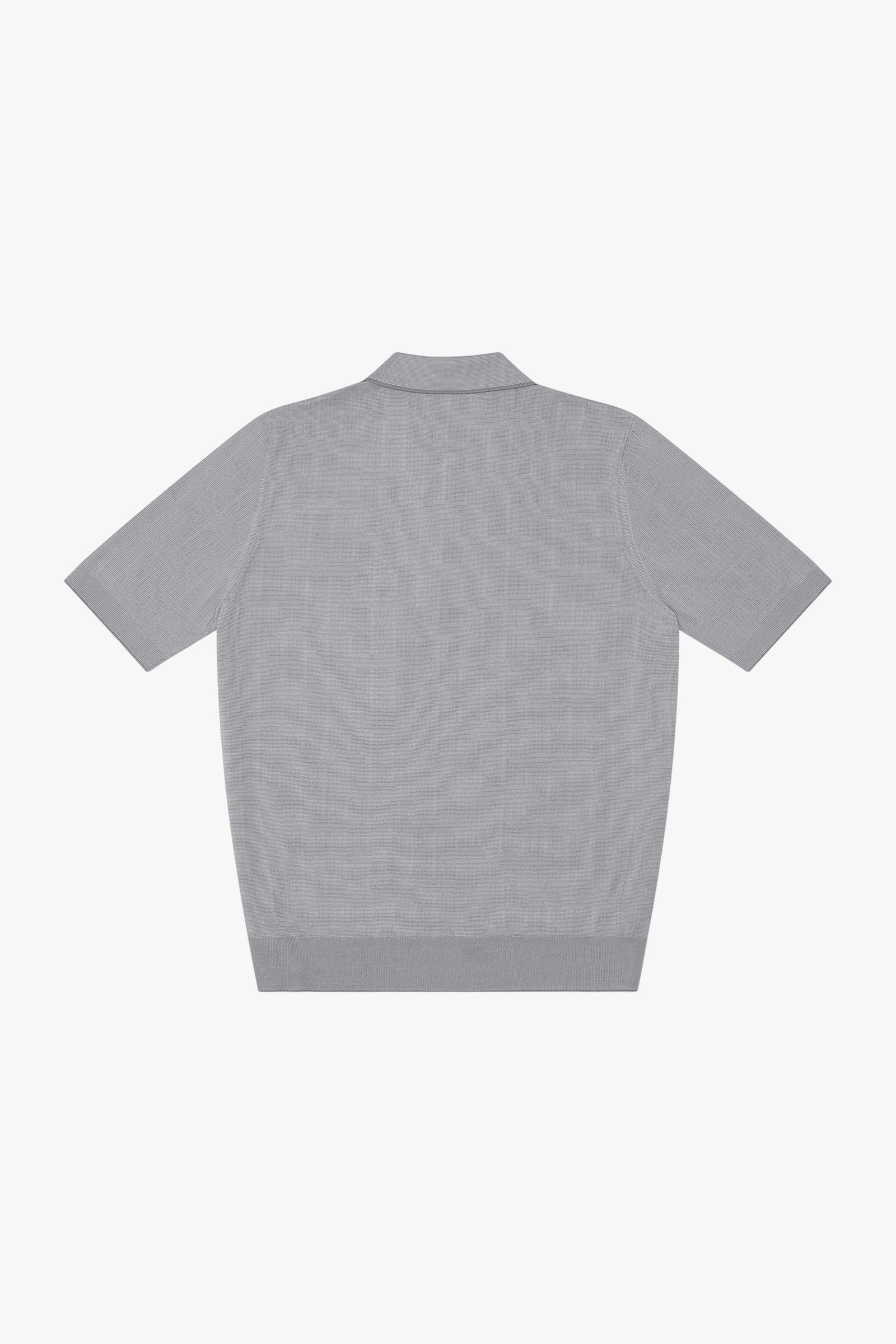 Polo à motif en soie - Gris