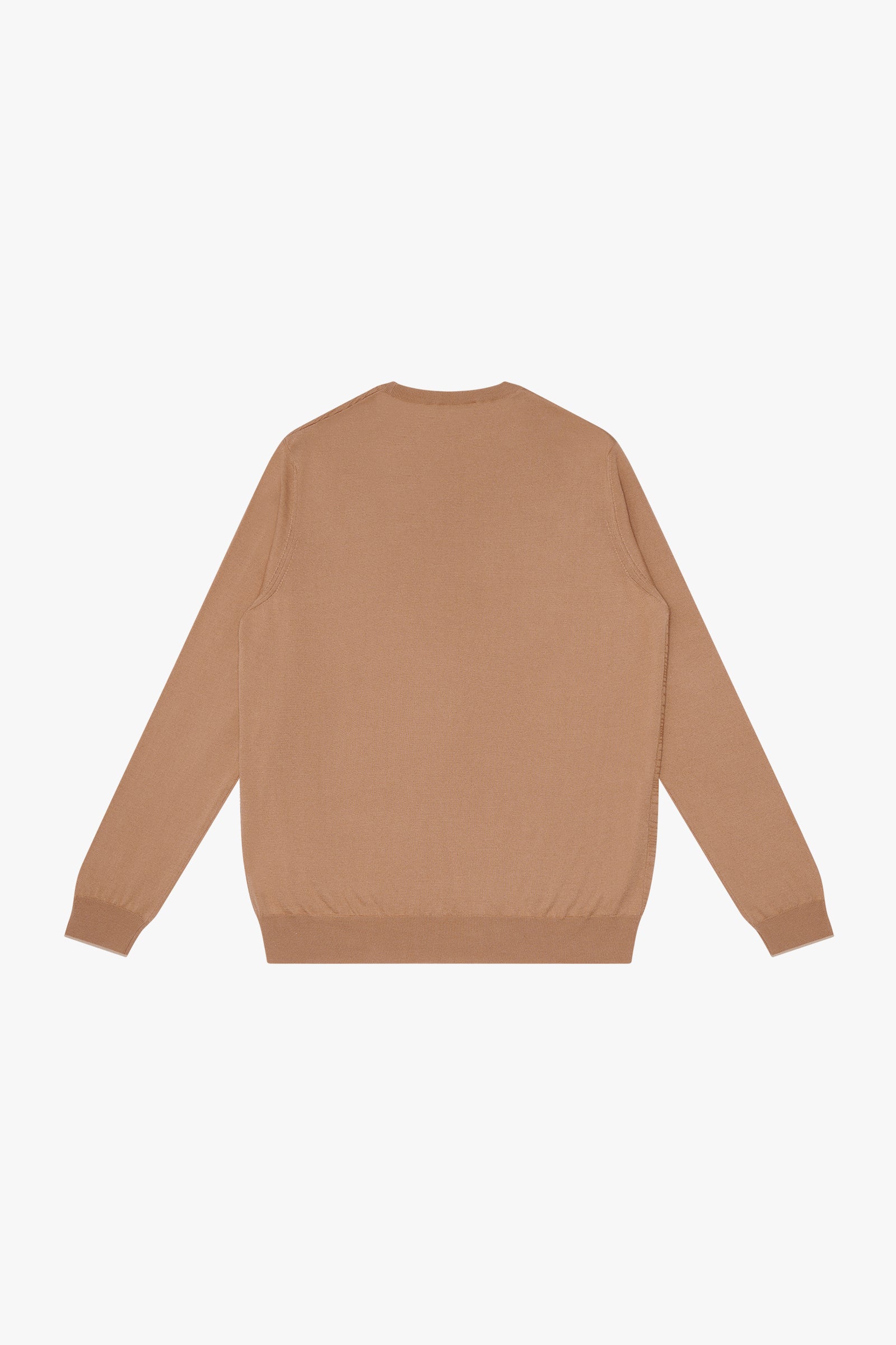 Pull à motif géométrique en soie mélangée - Camel