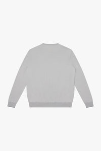 Pull à motif texturé en soie mélangée - Gris