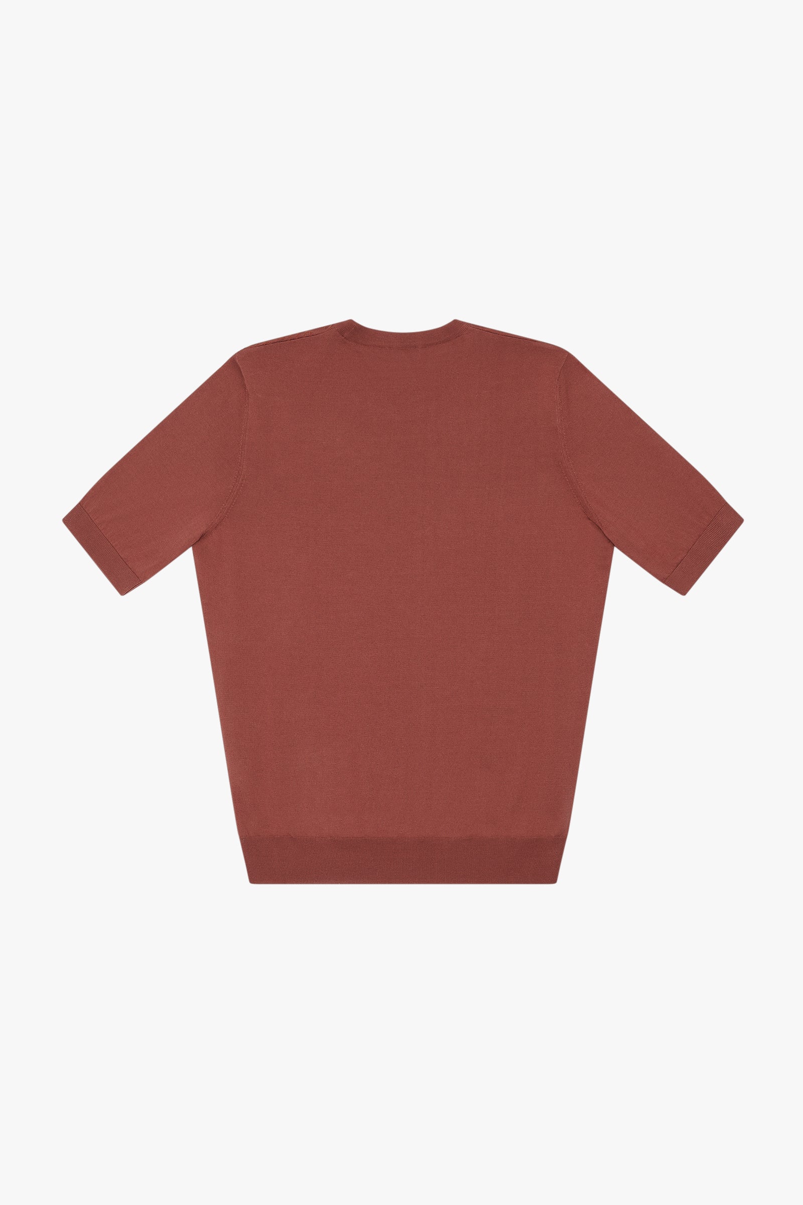 T-shirt à motif géométrique en soie mélangée - Orange