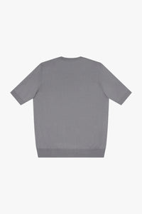 T-shirt à motif géométrique en soie mélangée - Gris