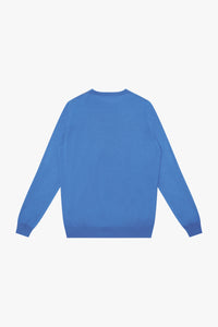 Pull à rayures texturées en soie mélangée - Bleu