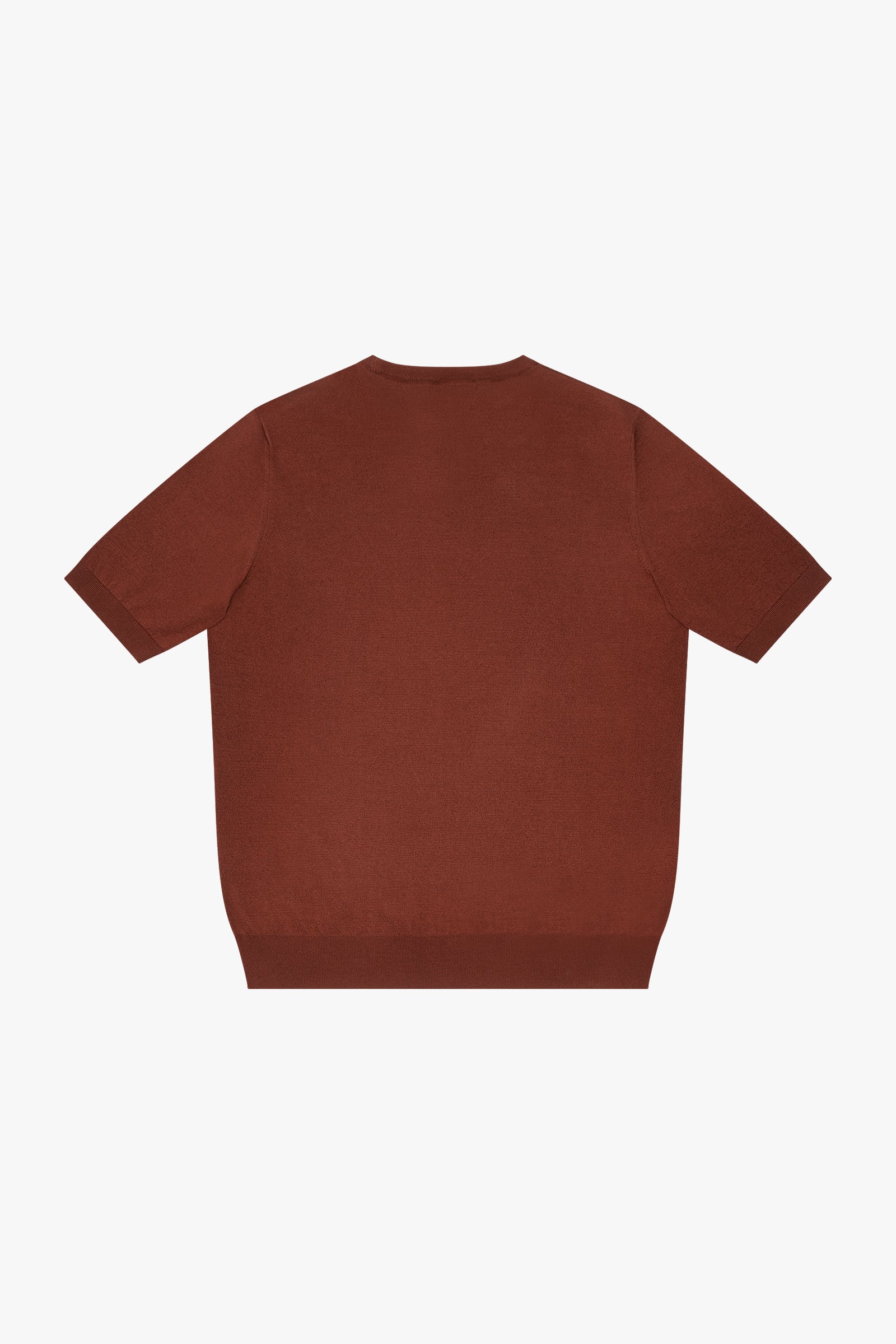 Pull à motif rayé en soie mélangée - Marron & Orange