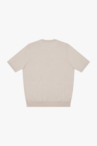 Pull à motif texturé en soie mélangée - Beige