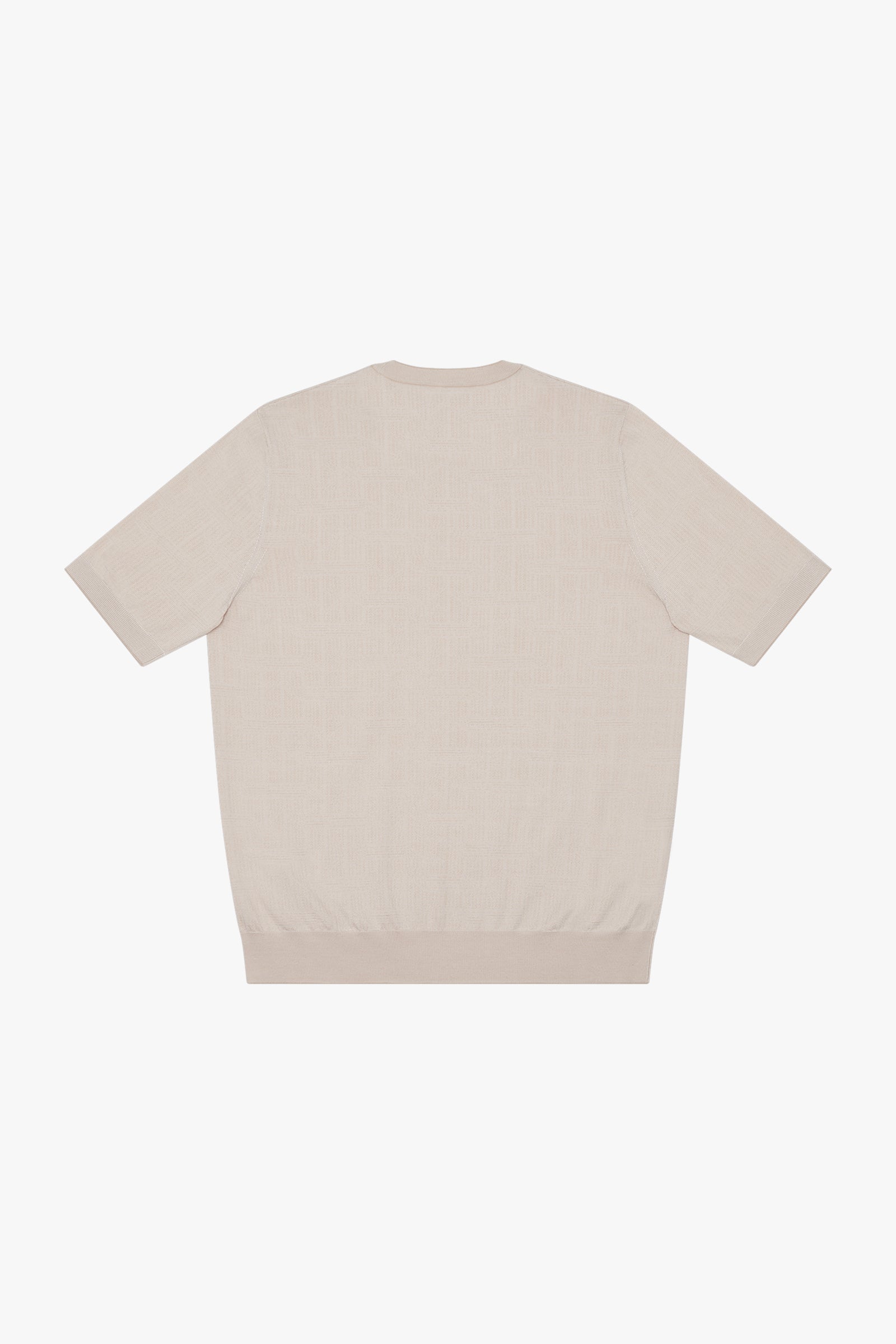 Pull à motif texturé en soie mélangée - Beige