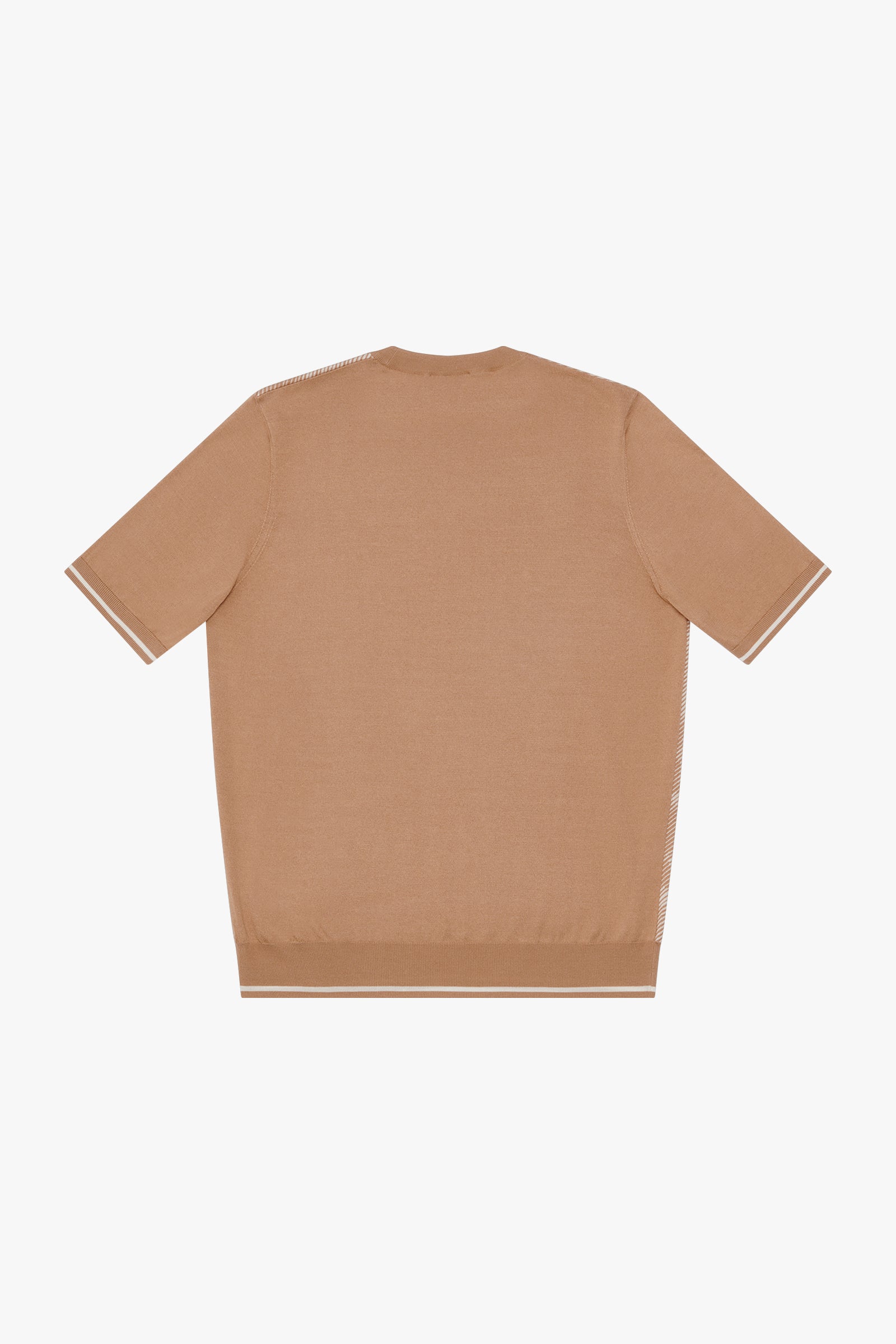 Geometric silk blend jumper - Camel