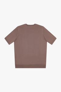 T-shirt avec logo en soie - Marron