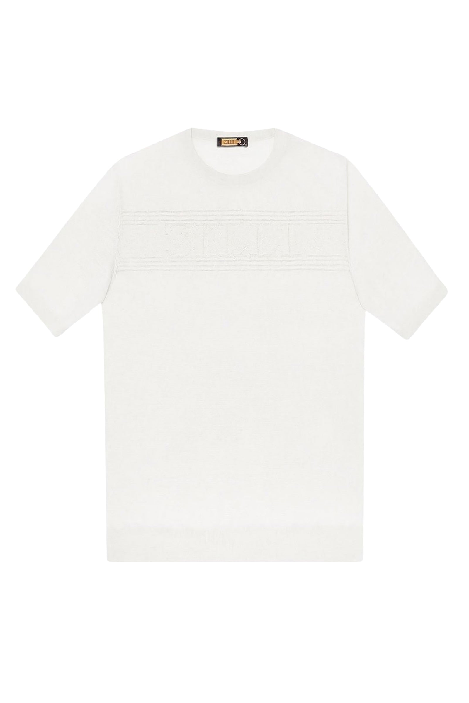 Silk jacquard jumper - White