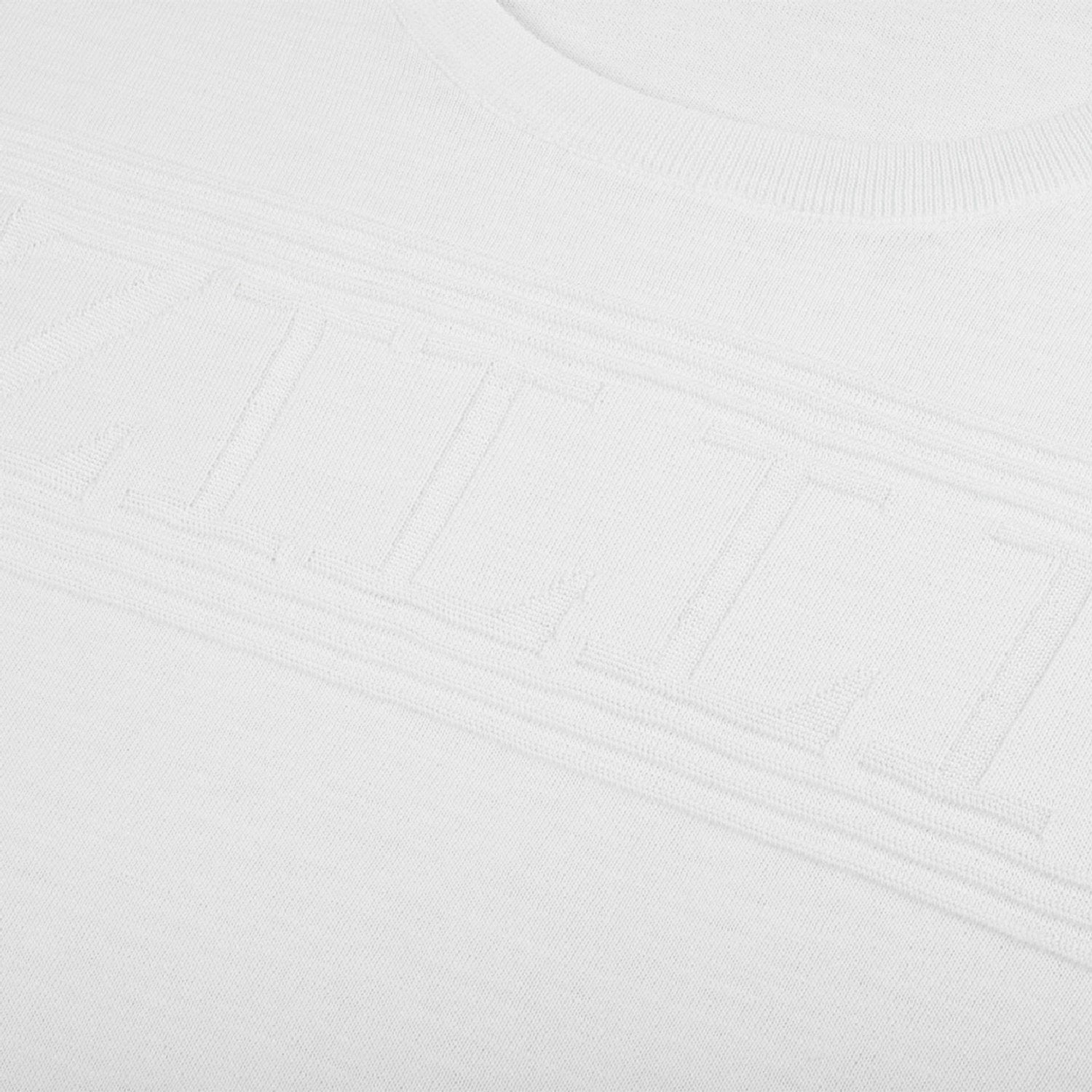 Silk jacquard jumper - White