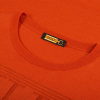 T-shirt with silk blend lettering - Orange