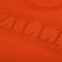 T-shirt with silk blend lettering - Orange