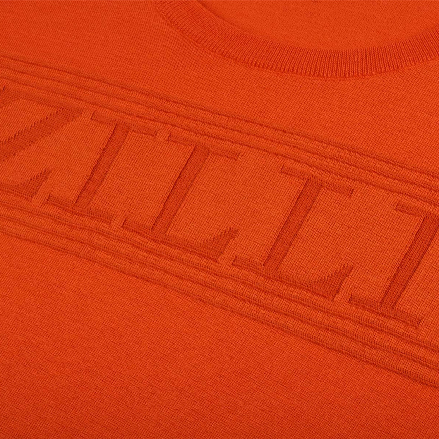 T-shirt with silk blend lettering - Orange