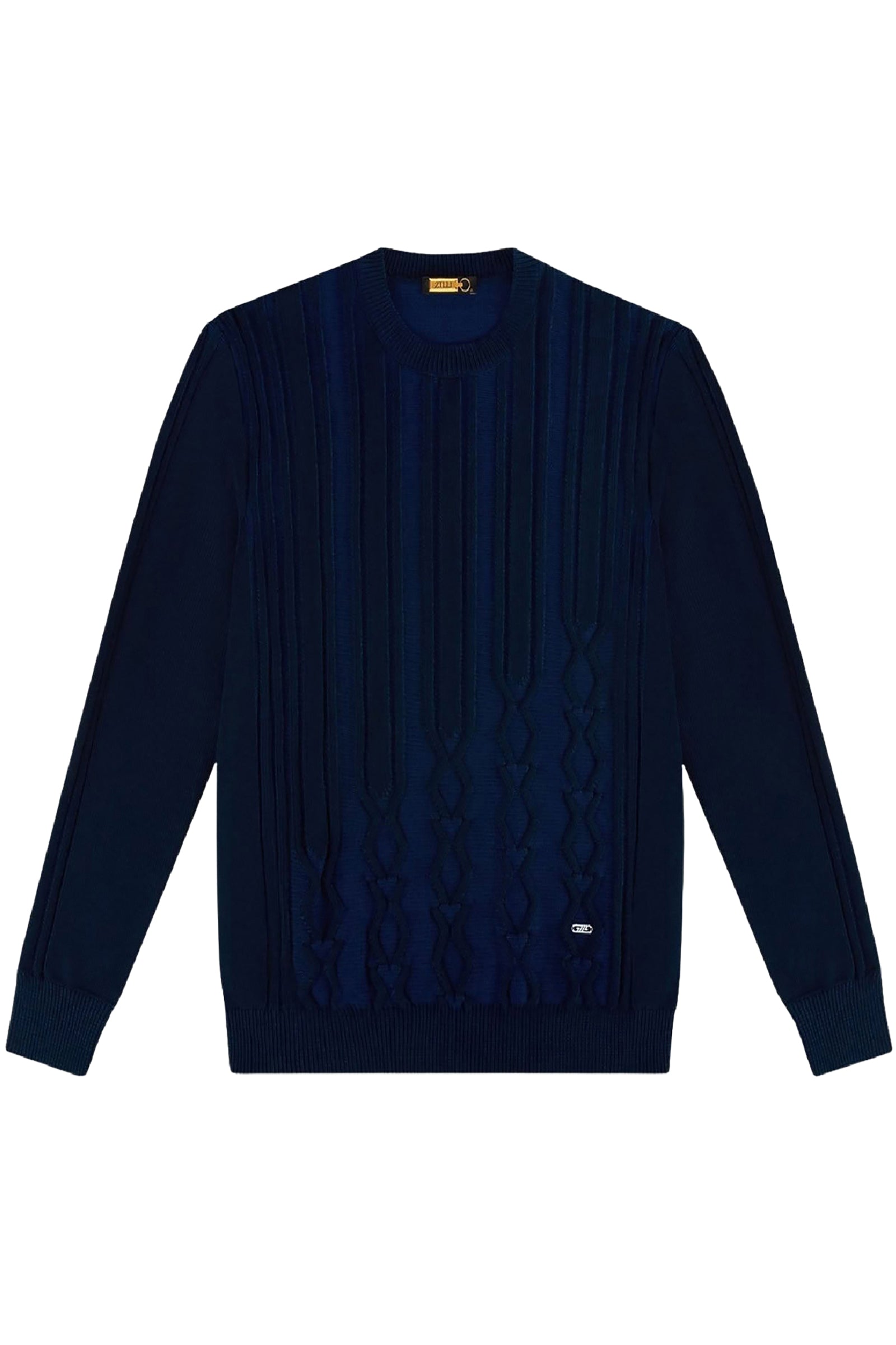 Silk blend textured knit jumper - Blue