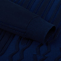 Silk blend textured knit jumper - Blue
