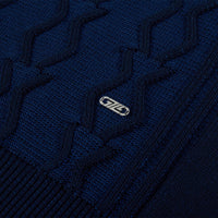 Silk blend textured knit jumper - Blue