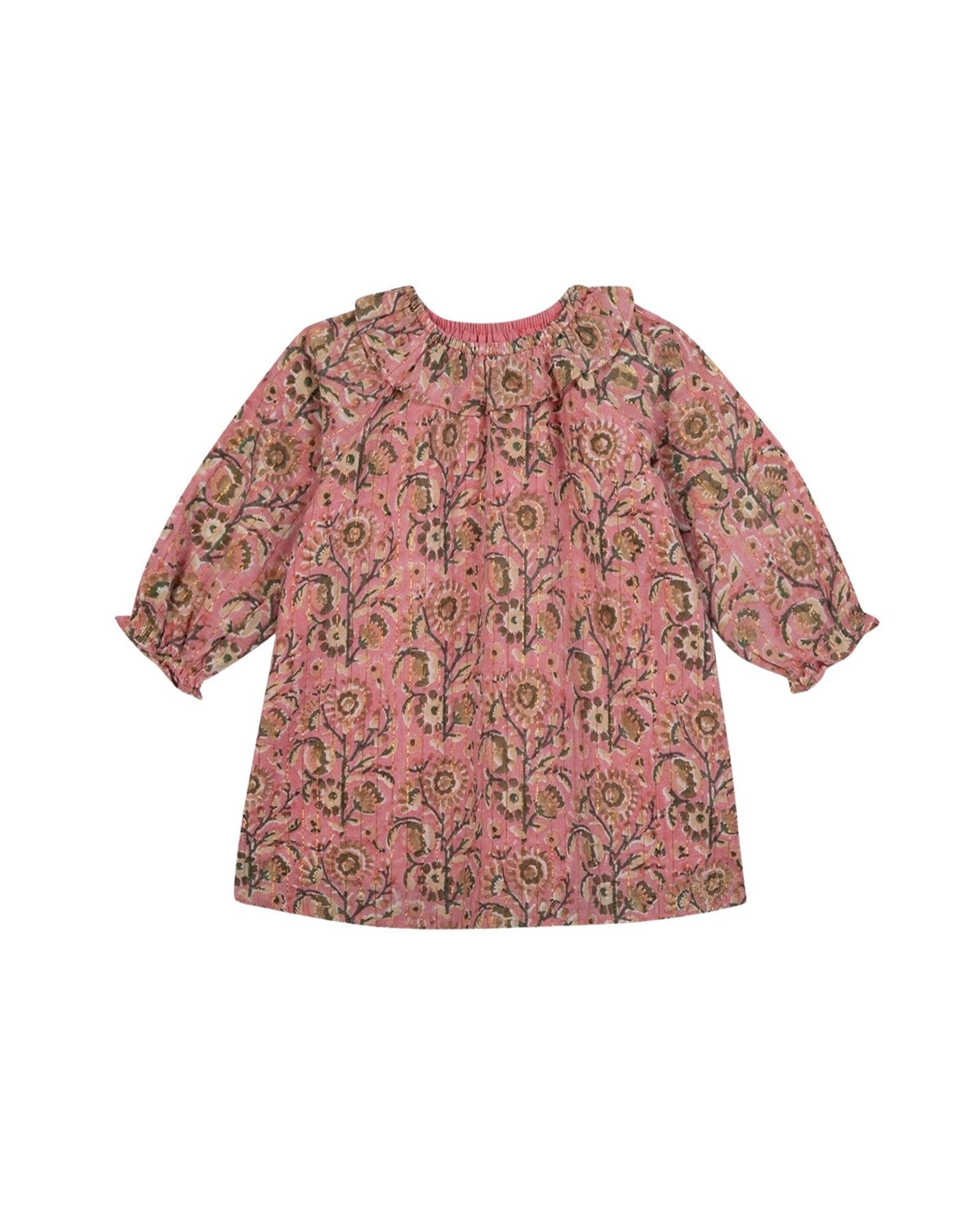 Damour Dress - Blockprint Rose