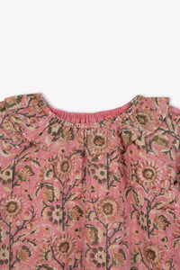 Damour Dress - Blockprint Rose
