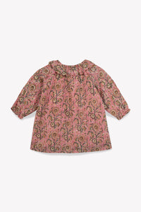 Damour Dress - Blockprint Rose