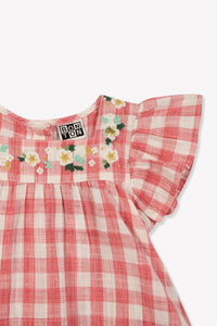 Nop nop savane Baby Dress - Red Tile