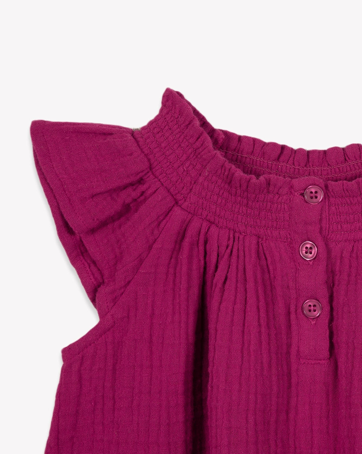 Top Perrine Bébé en coton - Fushia Ouhlala
