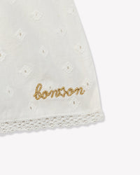 Robe Irena en coton - Blanc Paloma