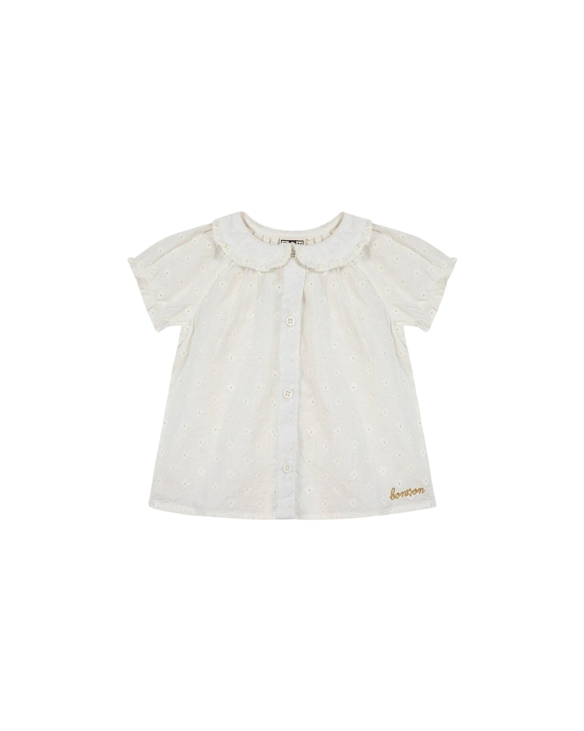 Blouse Aria Bébé en coton - Blanc Paloma