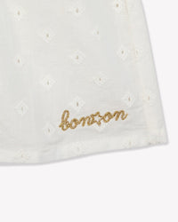 Blouse Aria Bébé en coton - Blanc Paloma