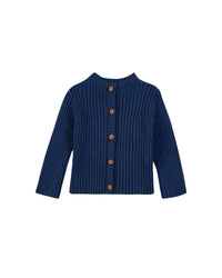 Cotton sheepskin cardigan - Malibleu blue