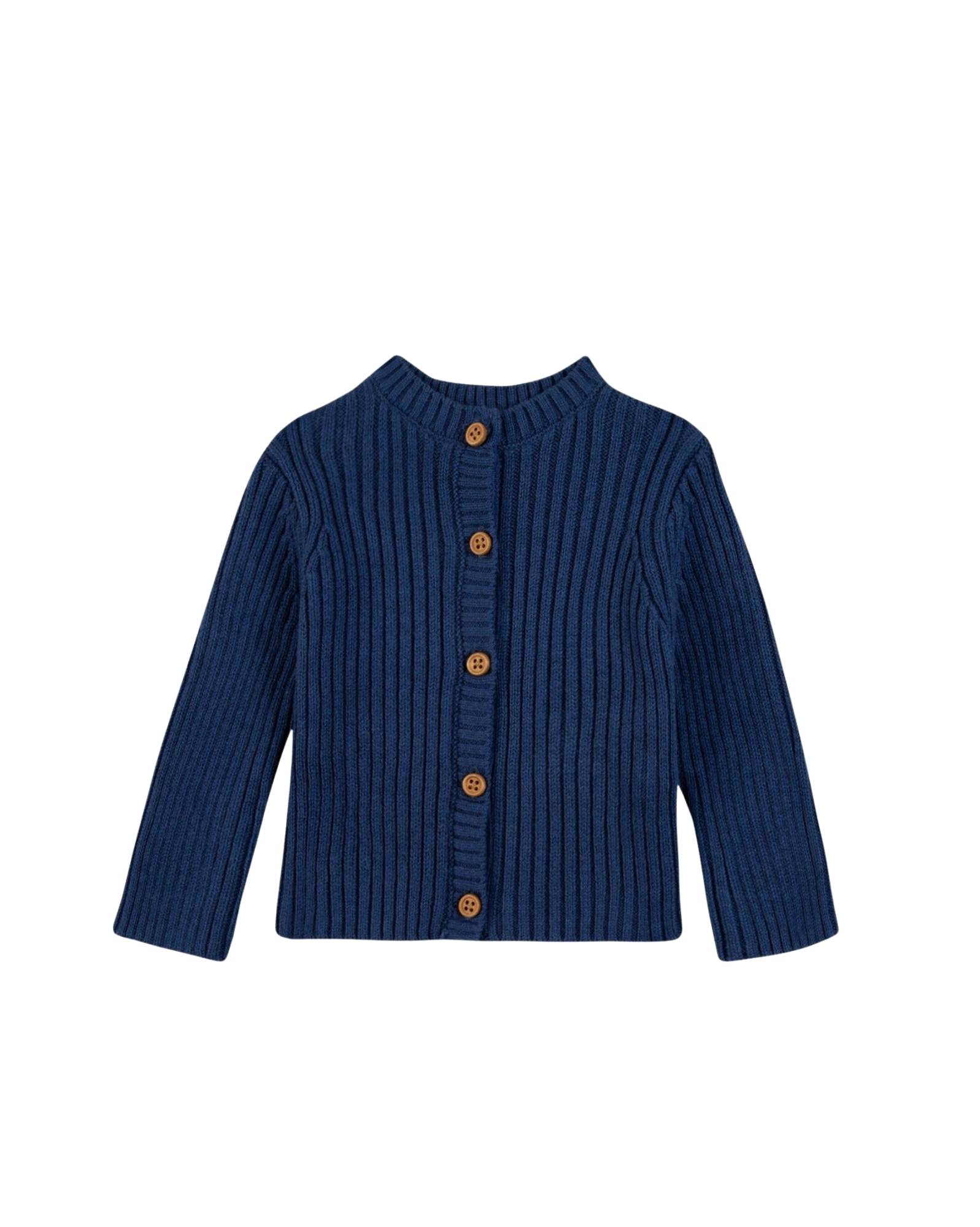 Sheepskin Cardigan - Bleu Malibleu