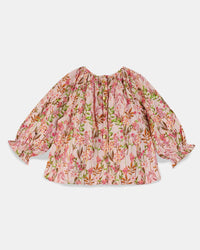Flower cotton blouse - Edelweiss flowers