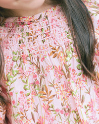 Flower cotton blouse - Edelweiss flowers