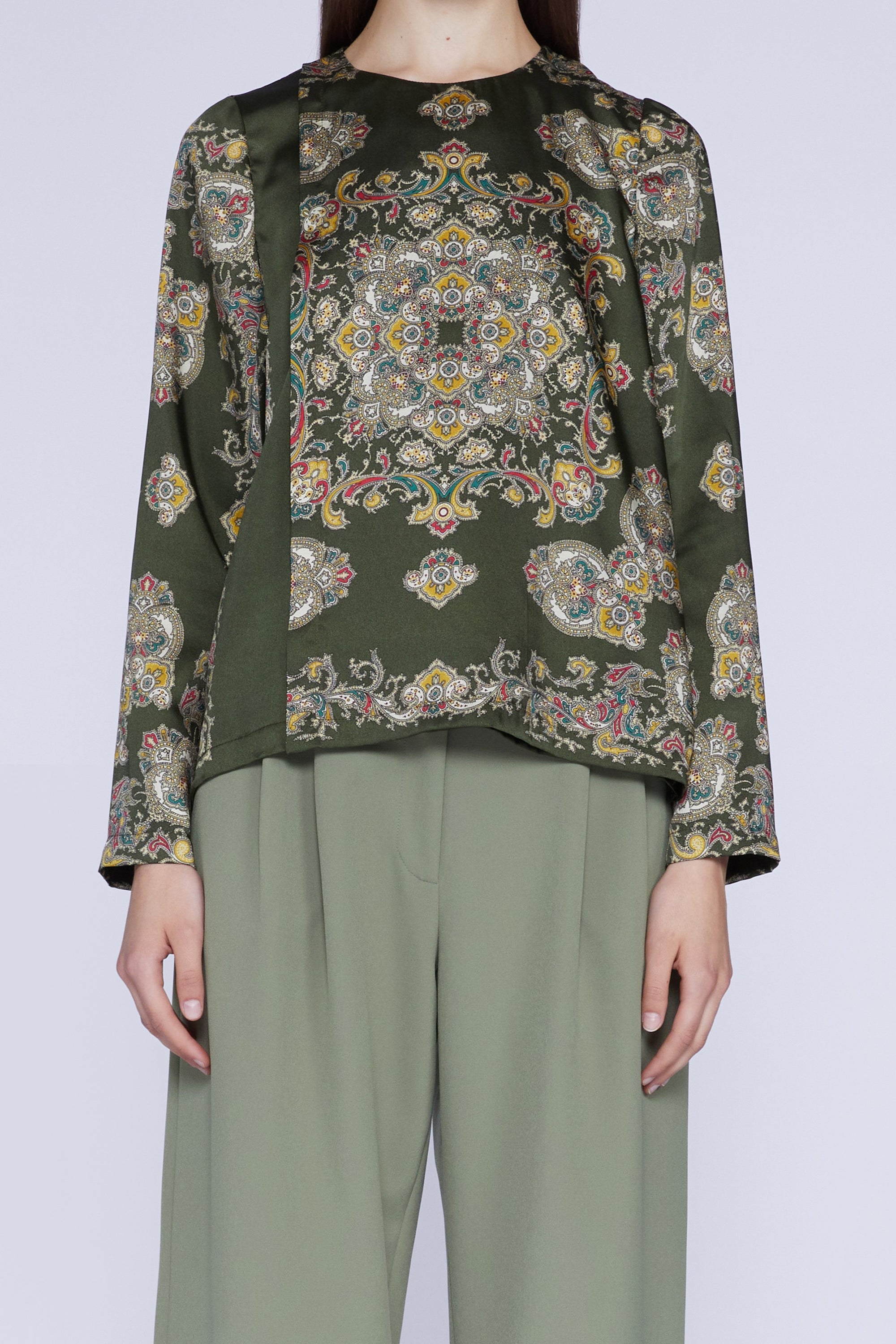 Blouse manches longues - Verde Fantasia