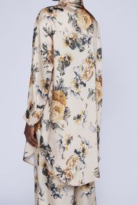 Chemise manches longues avec boutons en soie - Crema Fantasia