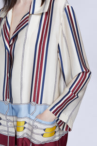 CHEMISE PYJAMA IMPRIMÉ PASSEPOIL