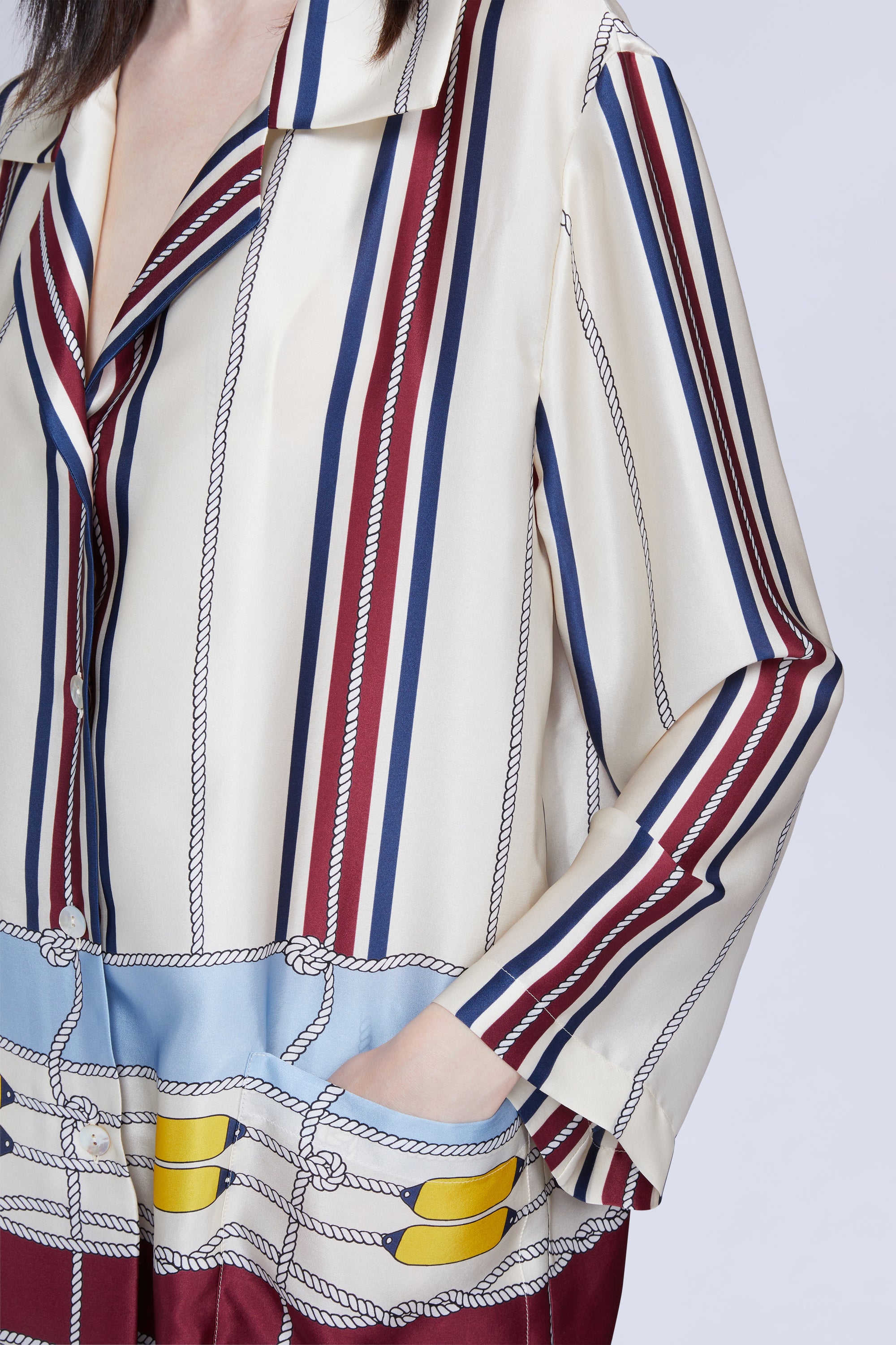 CHEMISE PYJAMA IMPRIMÉ PASSEPOIL