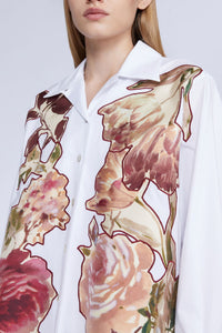 NEW OFFER CHEMISE AVEC EMPIÈCEMENT IMPRIMÉ ROSES