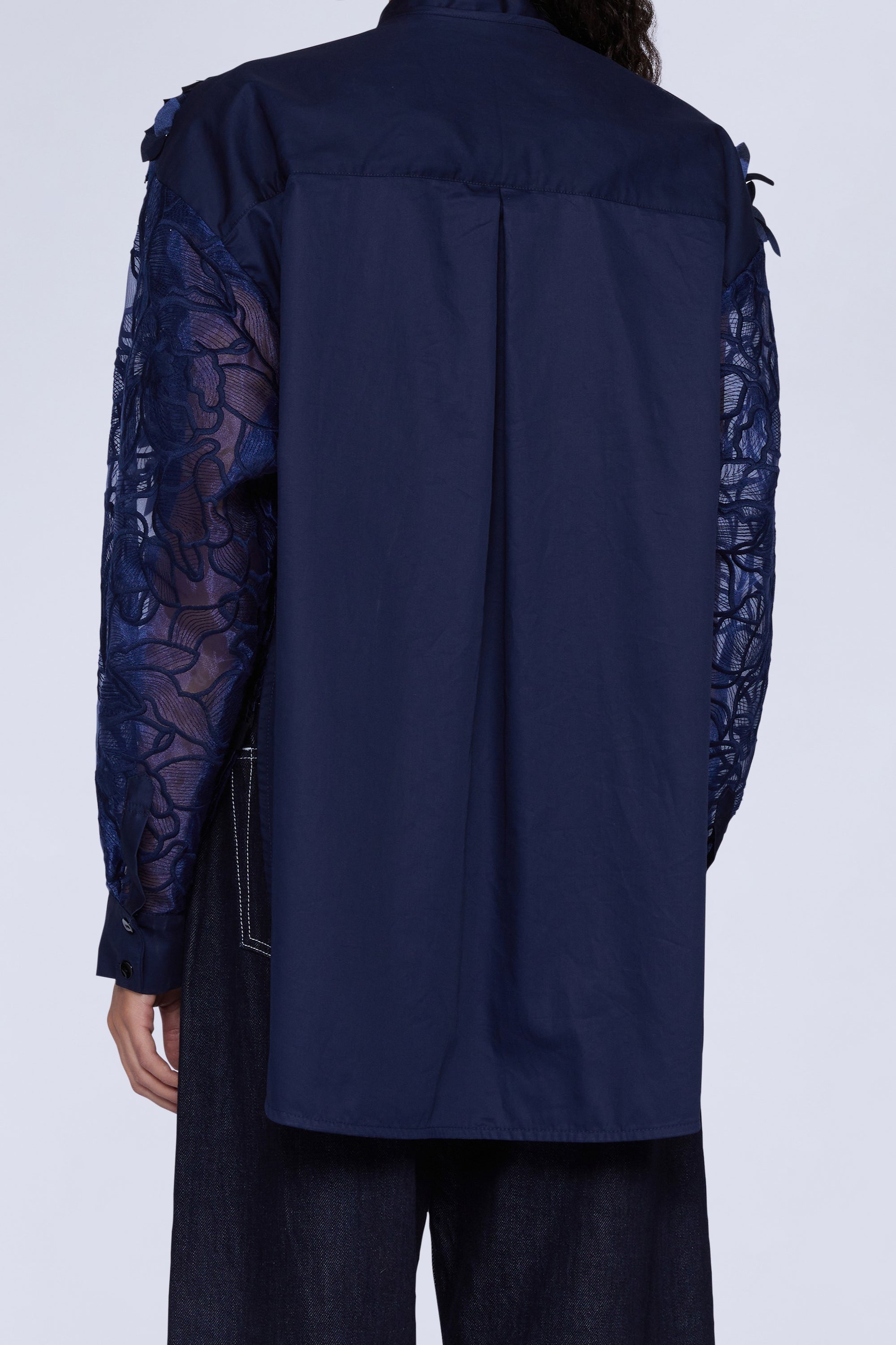 Chemise avec détails plumes - Blu Cangiante